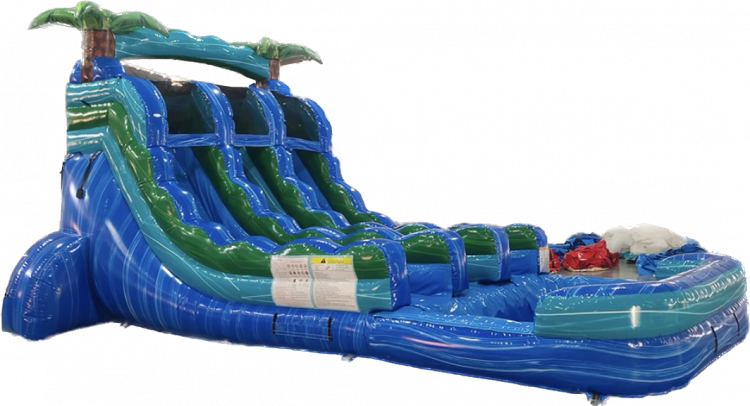 18' Island Drop Water Slide