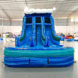 18ft trop wave dual lane center201 1745429184 18' Dual Lane Wave Water Slide