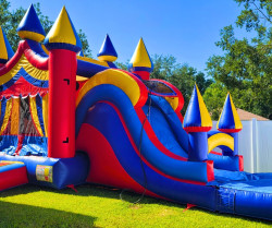 Castle Bounce House with Slide and Pool