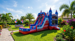 Patriot20Bounce20House20Slide20LWR 1775516743 Patriotic Double Lane Bounce House Water Slide