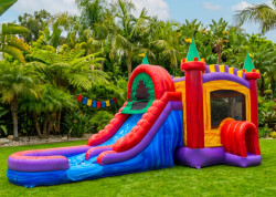 Royal Castle Double Lane Bounce House with Pool