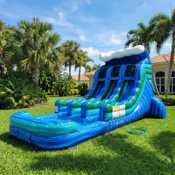 Wave20Dual20Lane20Water20Slide 1775522702 16' Dual Lane Blue Wave Water Slide