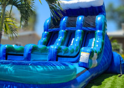 Wave20Water20Slide20LWR 1775522702 16' Dual Lane Blue Wave Water Slide